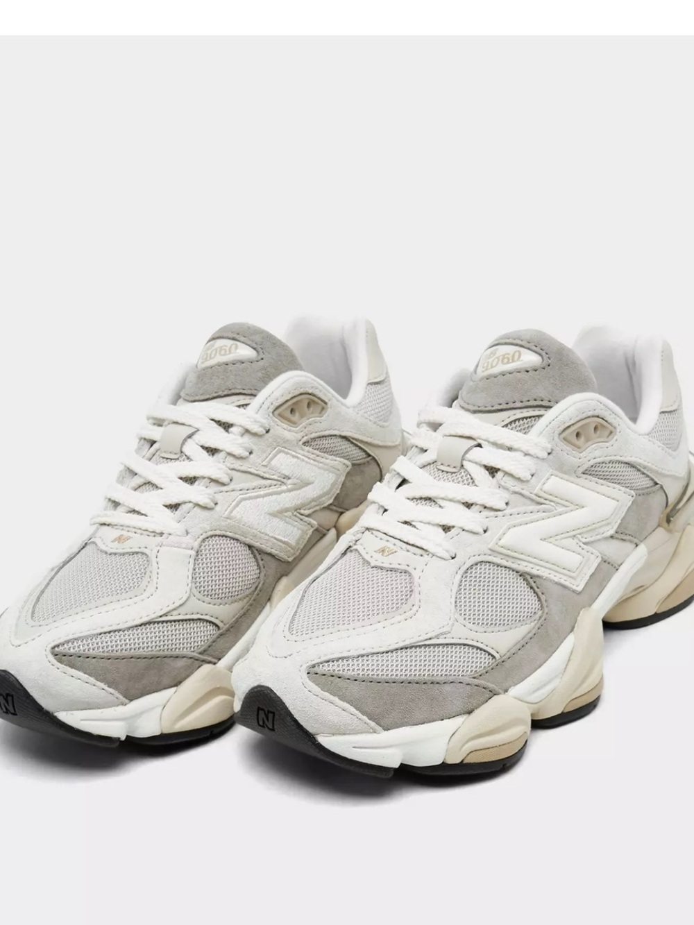 New Balance 9060 Women's Sneakers in Light Gray and Cream
